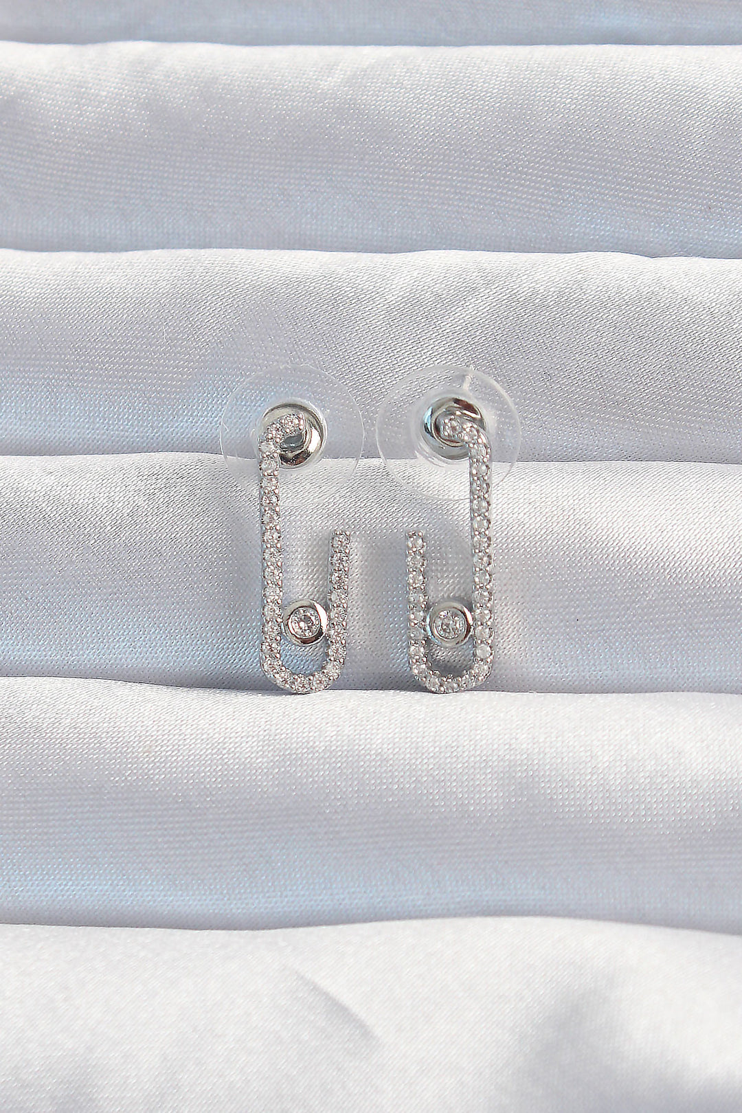 EBJ Half Messika Earring with Rice Silver Color Zircon Stone - Bălţi