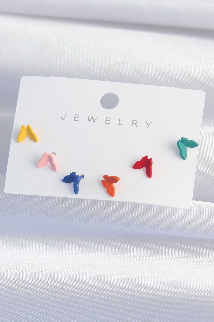 EBJ Colorful Enamel Minimal Butterfly Earring Set - Port St. Lucie