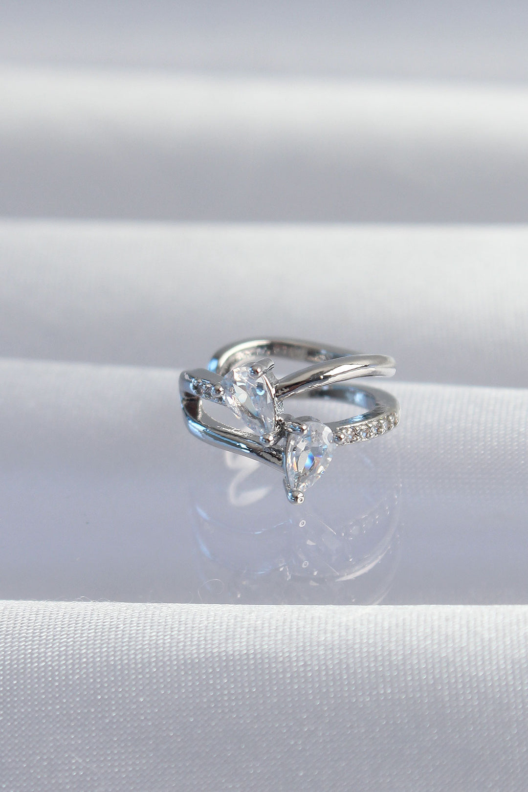 EBJ Rice Silver Color Zircon Stone Drop Earcuff Earring - Paramount