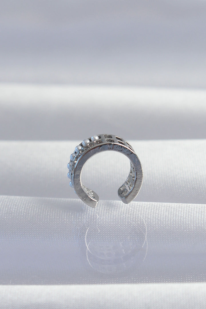 EBJ Rice Silver Color Pearl Baguette Stone Earcuff Earring - Bilhorod-Dnistrovskyi