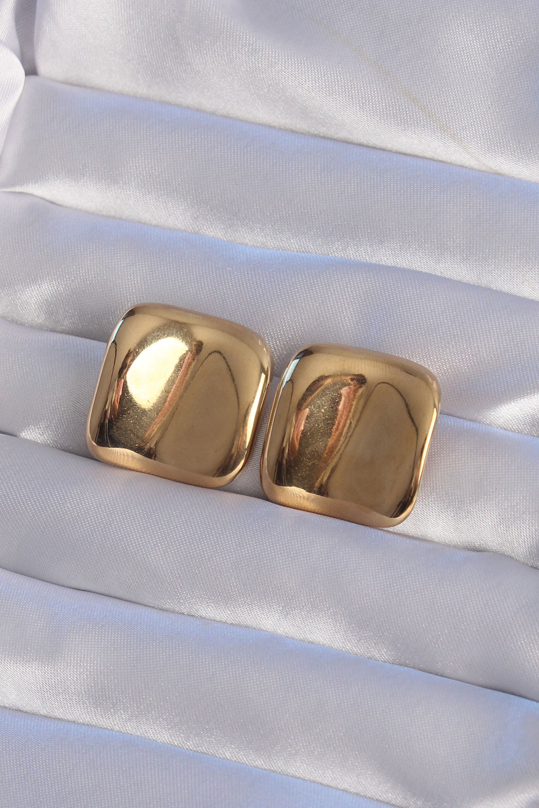 EBJ 316L Steel Gold Color Mirror Polished Earring - Hildesheim