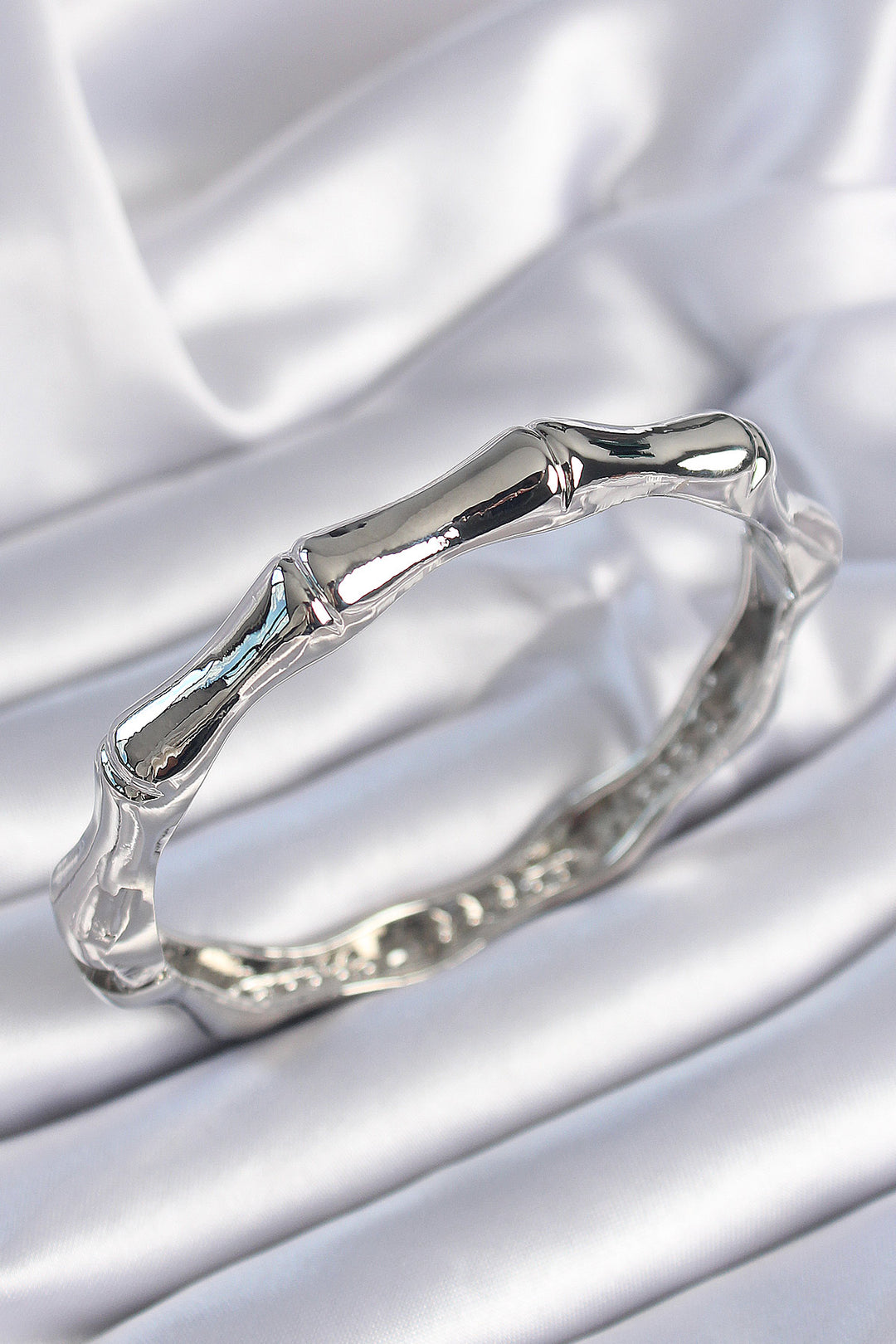 EBJ Rice Silver Color Bamboo Pattern Women's Bracelet - Arroyomolinos