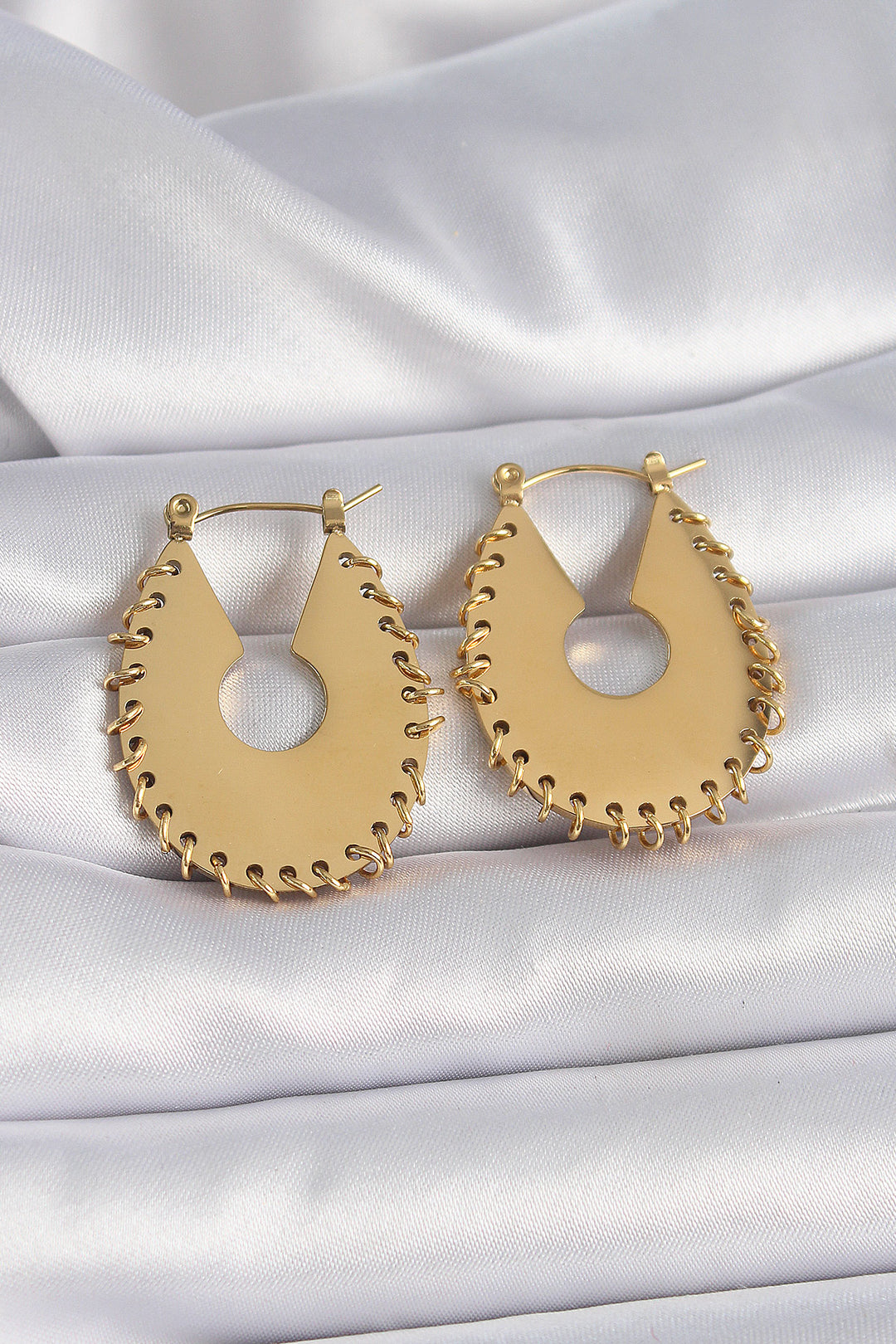 EBJ 316L Steel Gold Color Women's Earring - Esposende
