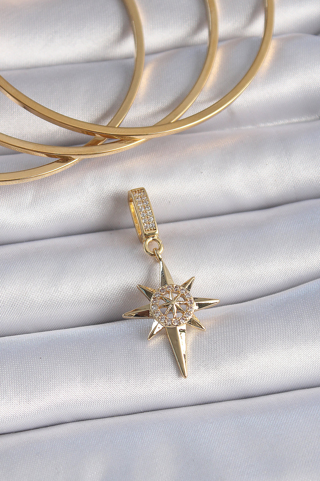 EBJ Rice Gold Color Zircon Stone Polaris Star Model Ajda Charm - Nogales