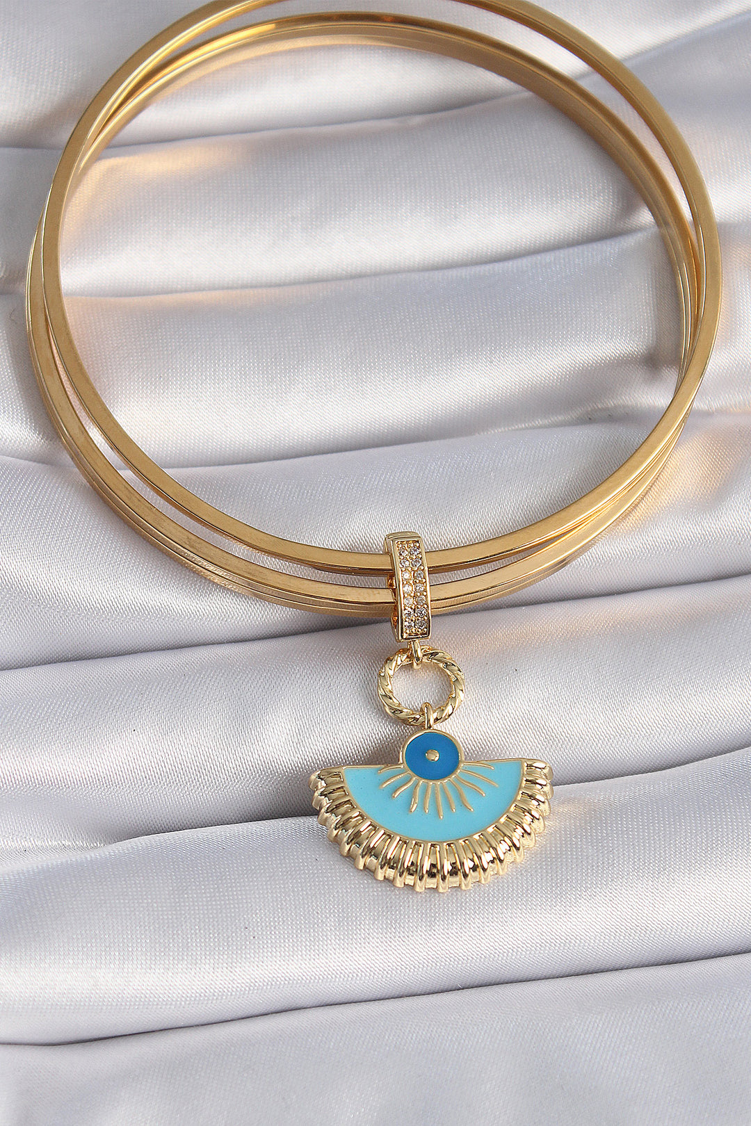 EBJ Rice Gold Color Evil Eye Beaded Ajda Charm - Delray Beach
