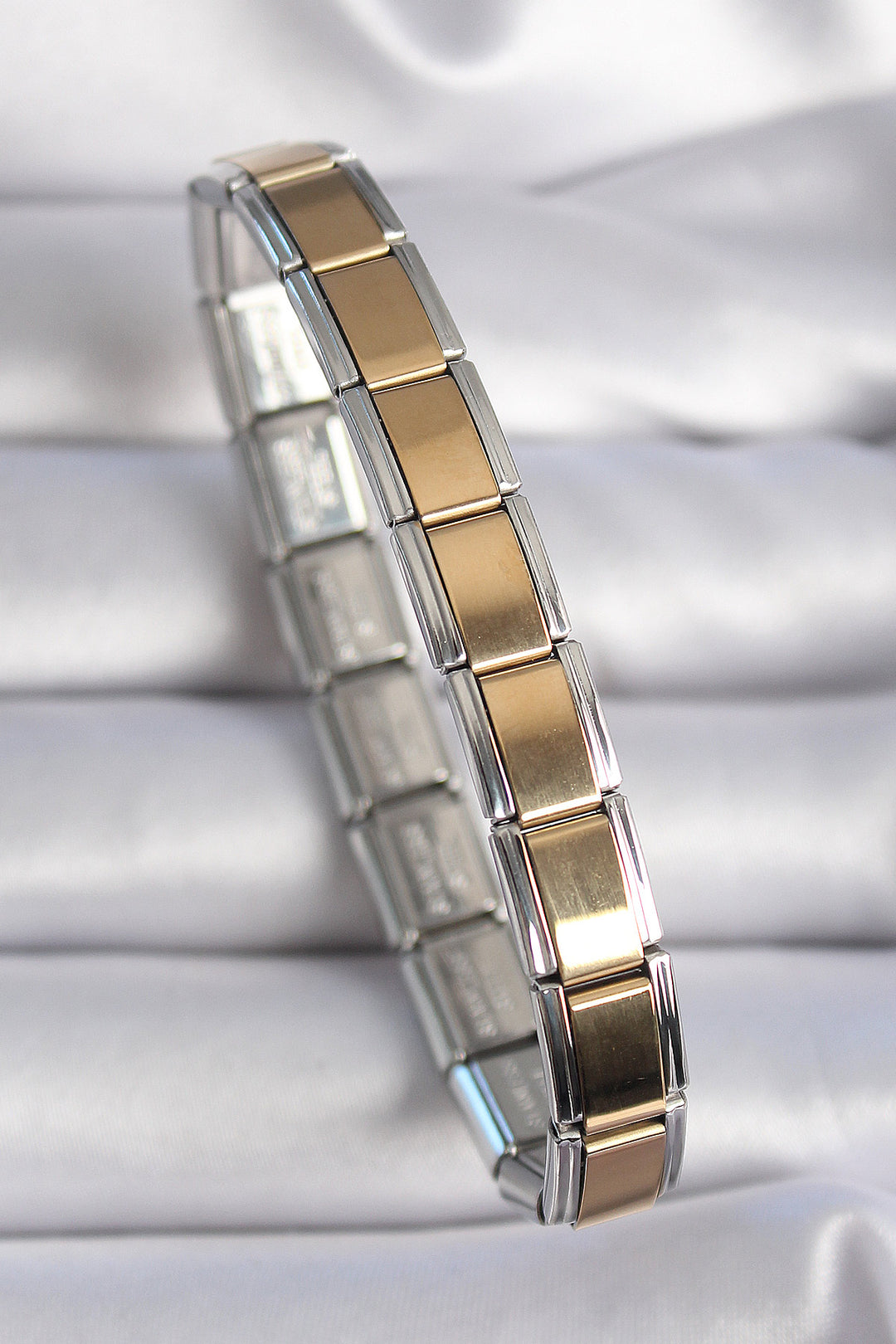 EBJ 316L Steel Silver Color Gold Nomination Charm Bracelet - Frankenthal