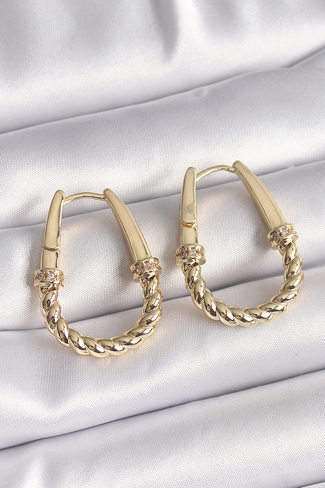 EBJ 316L Steel Gold Color Coil Ring Model Women's Earring - Pistoia
