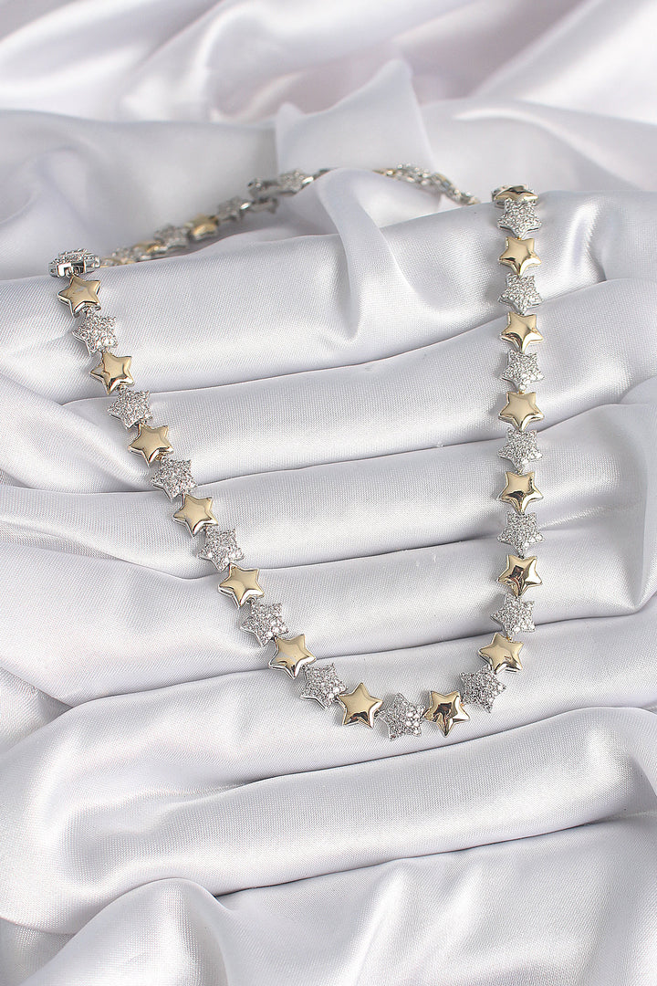 EBJ Rice Mix Color Zircon Stone Star Model VIP Exclusive Series Women's Necklace - Rezé