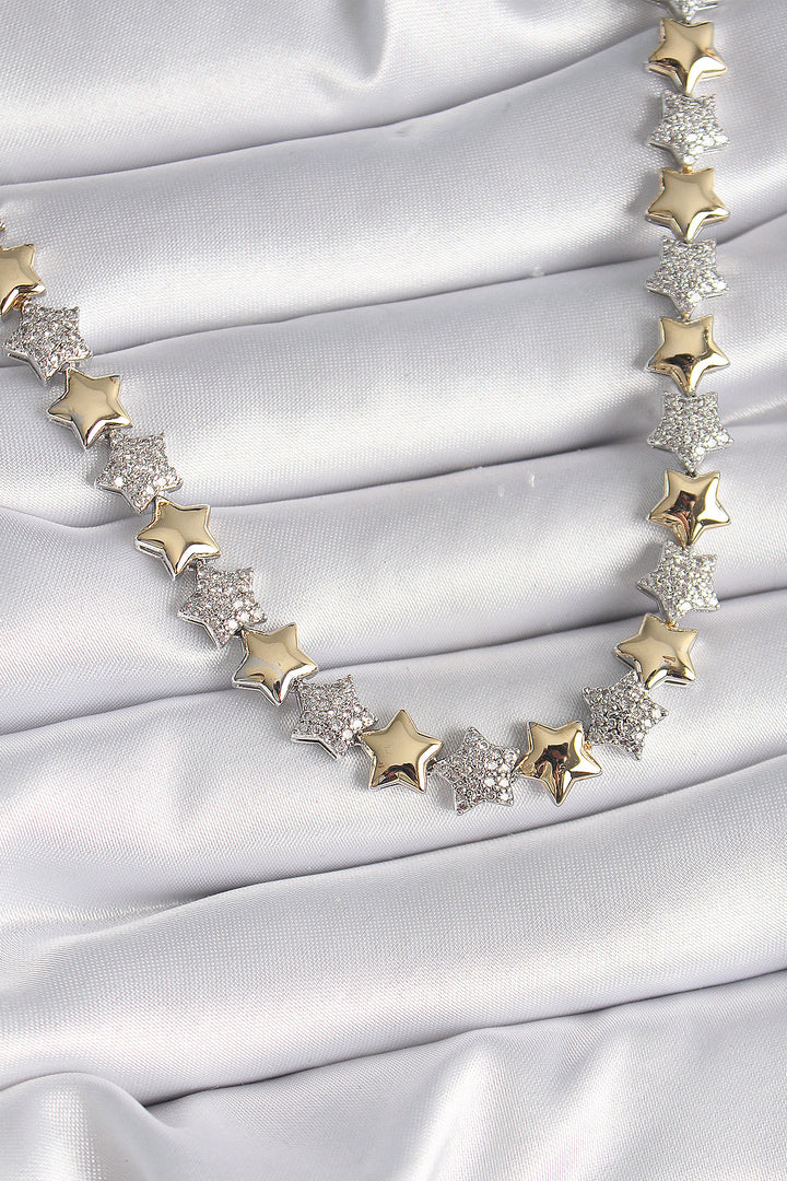 EBJ Rice Mix Color Zircon Stone Star Model VIP Exclusive Series Women's Necklace - Rezé