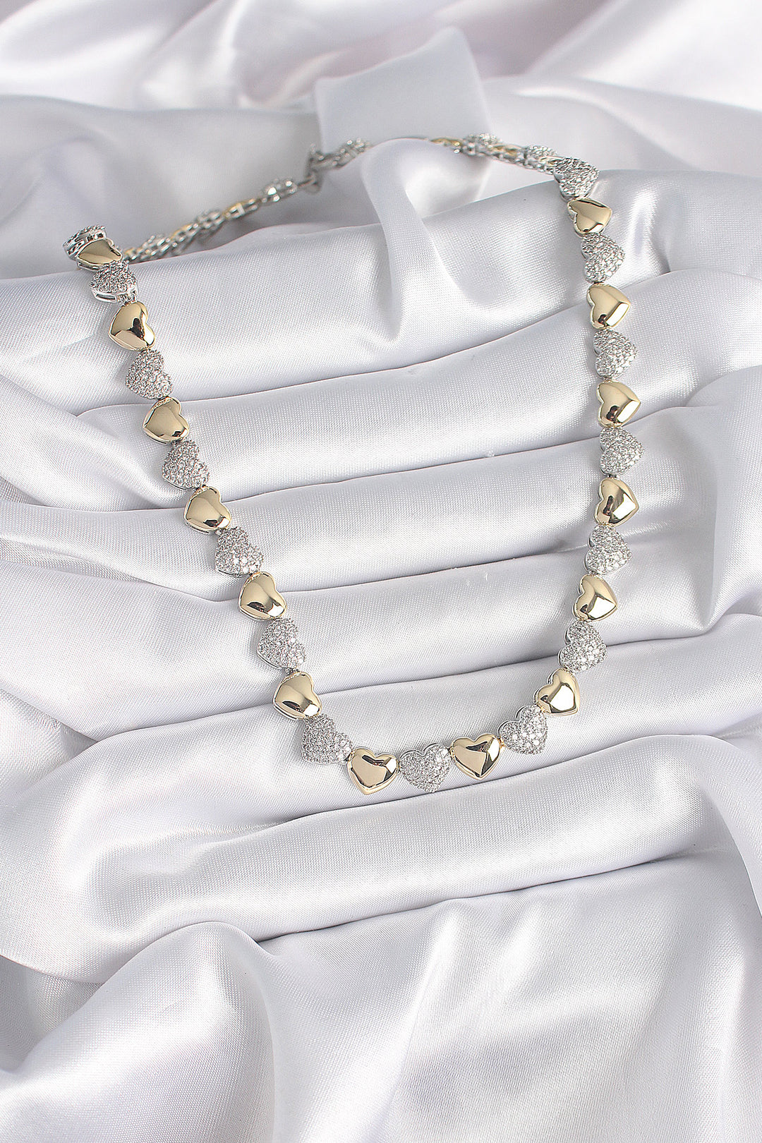 EBJ Rice Mix Color Zircon Stone Heart Model VIP Exclusive Series Women's Necklace - Caluire-et-Cuire