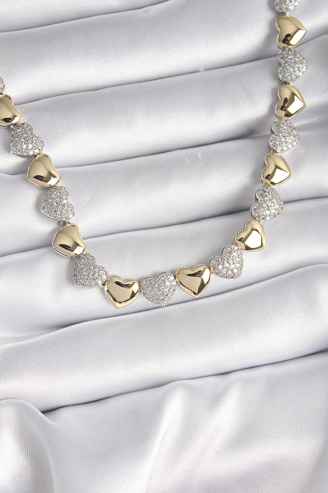 EBJ Rice Mix Color Zircon Stone Heart Model VIP Exclusive Series Women's Necklace - Caluire-et-Cuire