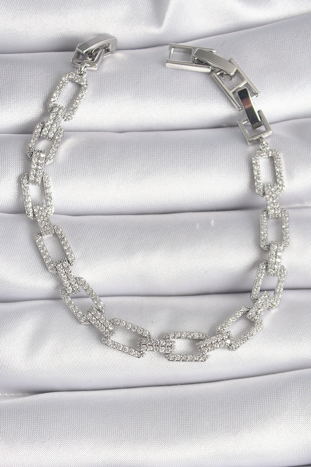 EBJ Rice Silver Color Zircon Stone Chain Model VIP Series Women's Bracelet - Novohrad-Volynskyi