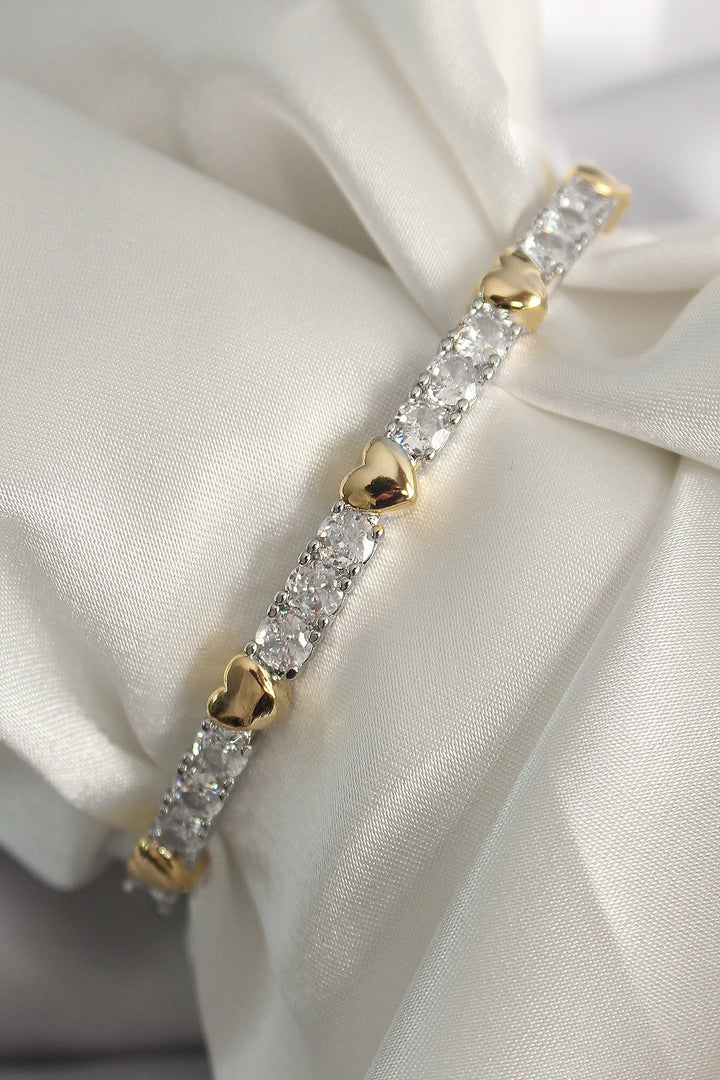 EBJ Rice Mix Color Zircon Stone Heart Detail VIP Series Women's Bracelet - Batley