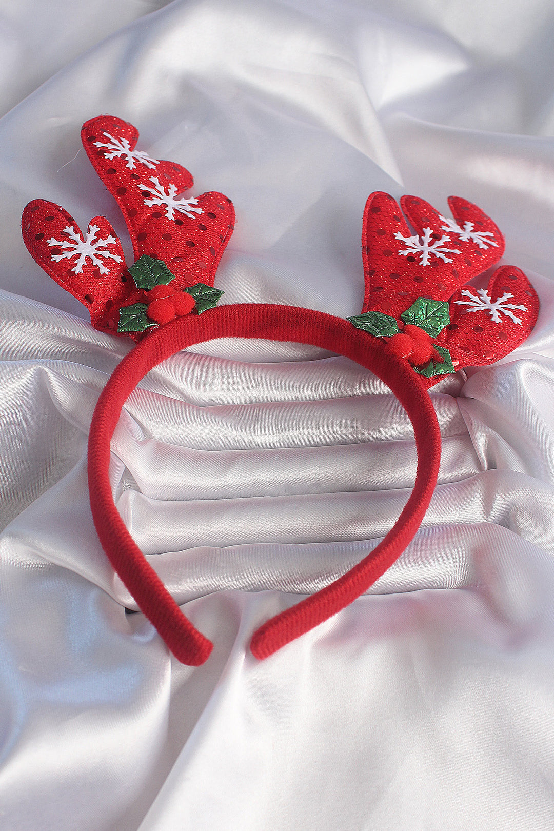 EBJ New Year Themed Snowflake Processing Detail Crown with Reindeer Horn Figurine - Brandon