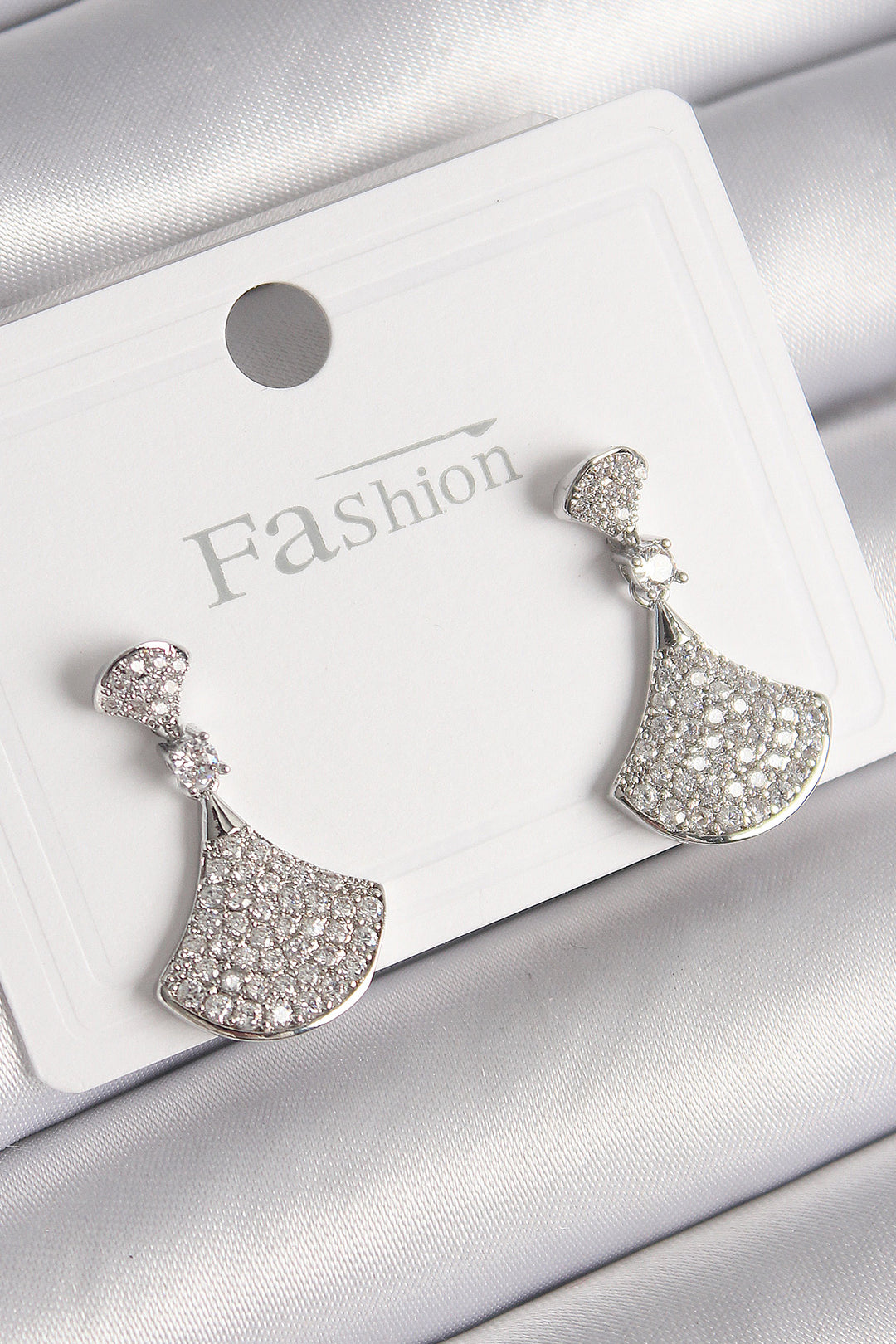 EBJ Rice Silver Color Zircon Stone Pattern Model Women's Earring - Gütersloh