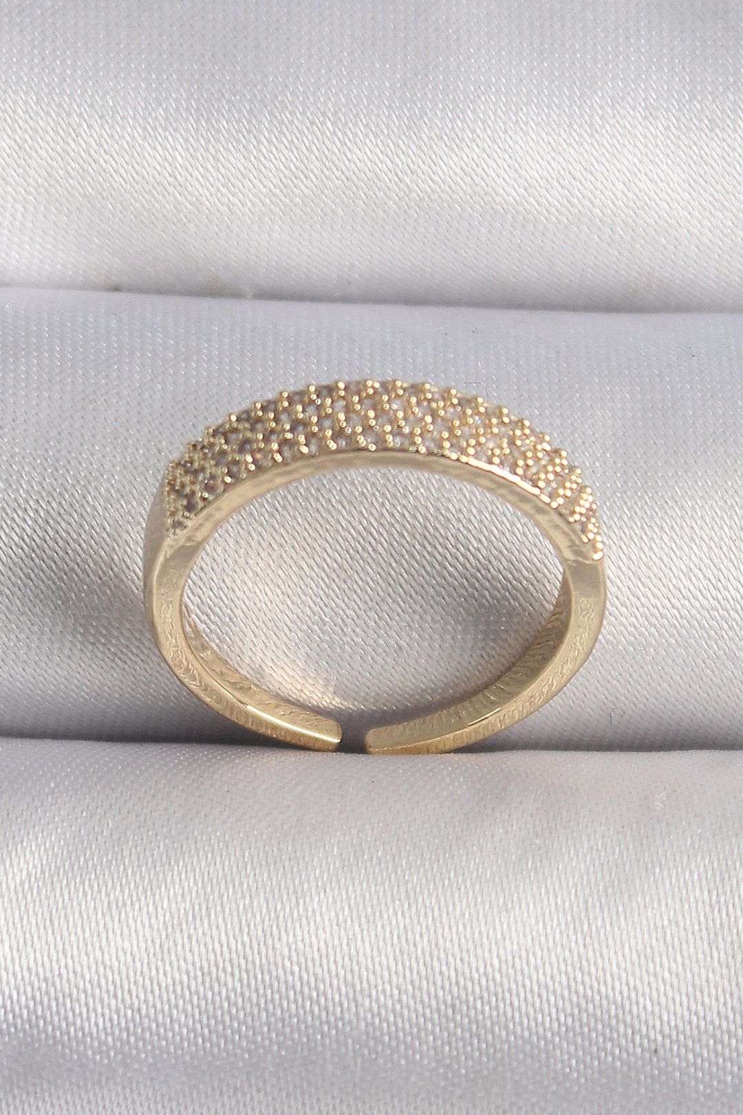 EBJ Gold Color Zircon Stone VIP Series Women's Ring with Rice - St. Thomas