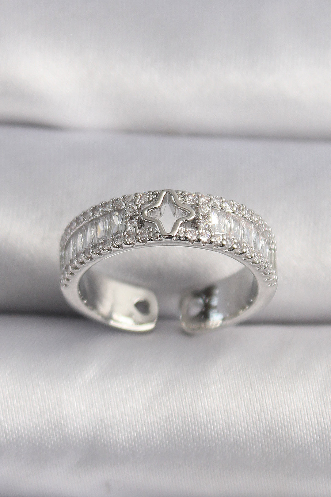 EBJ Rice Silver Color Star Processing VIP Series Women's Ring with Zircon Stone - Gjakovë