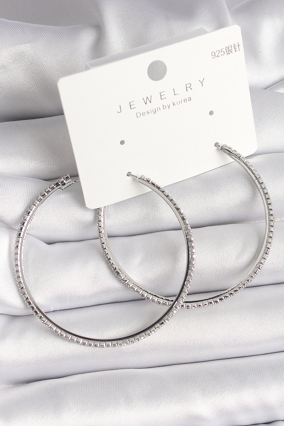 EBJ Rice Silver Color Zircon Stone Ring Model Women's Earring - Tartu