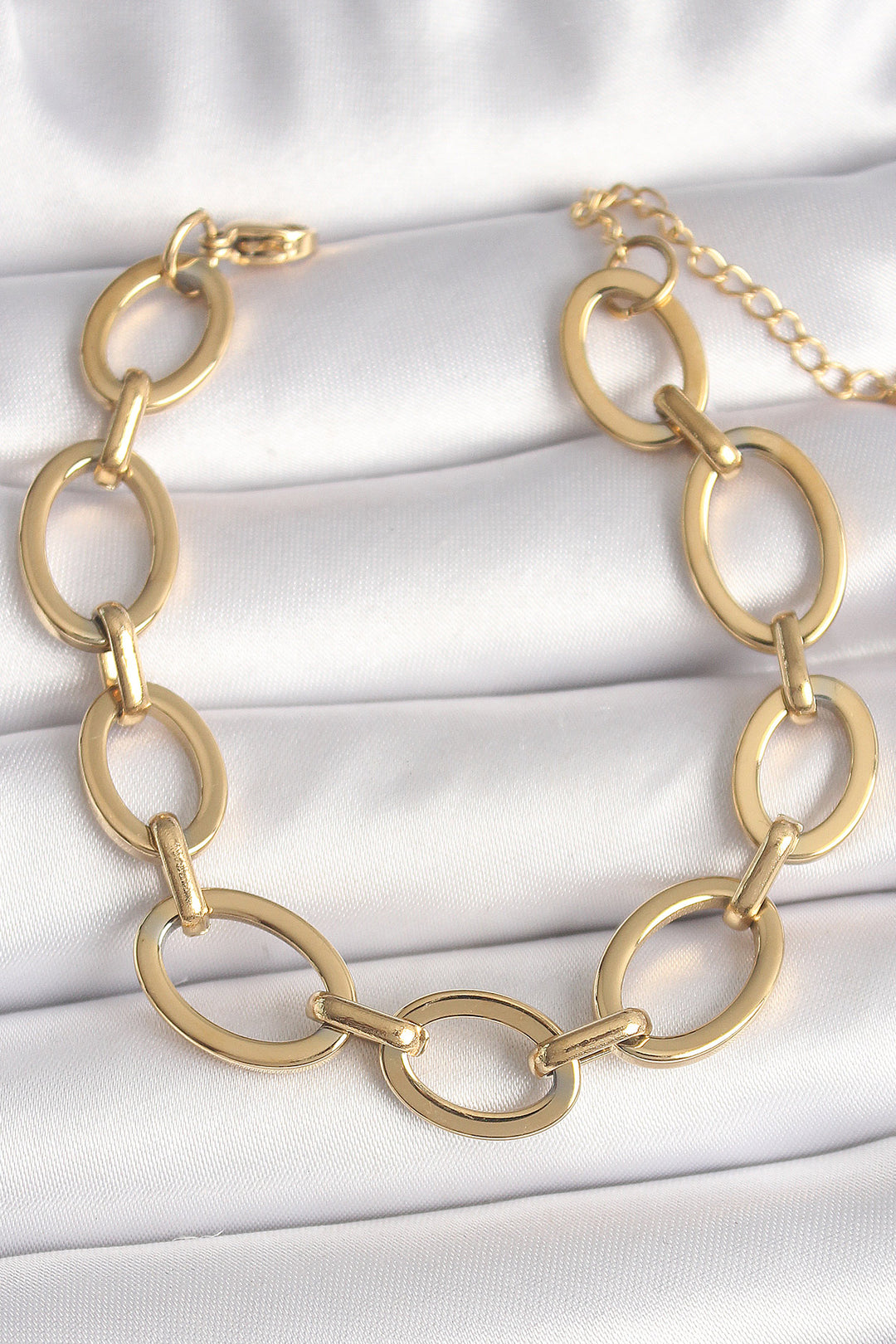 EBJ 316L Steel Gold Color Ring Chain Model Women's Bracelet - Oregon City