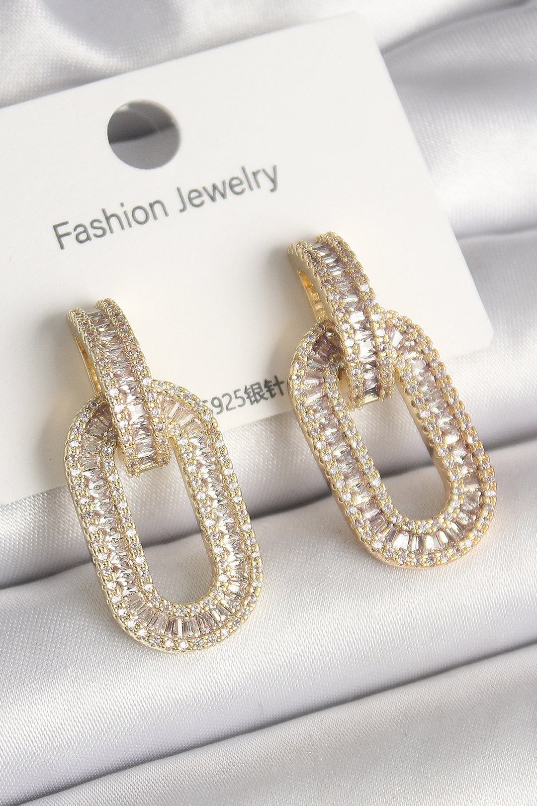 EBJ Gold Color Zircon Stone Ring Model VIP Series Women's Earring - Edmond