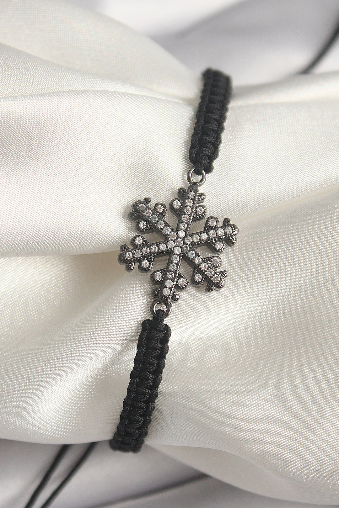 EBJ Rice Smoked Color Zircon Stone Snowflake Figure Macrame Lift Model Women's Bracelet - Boulogne-sur-Mer