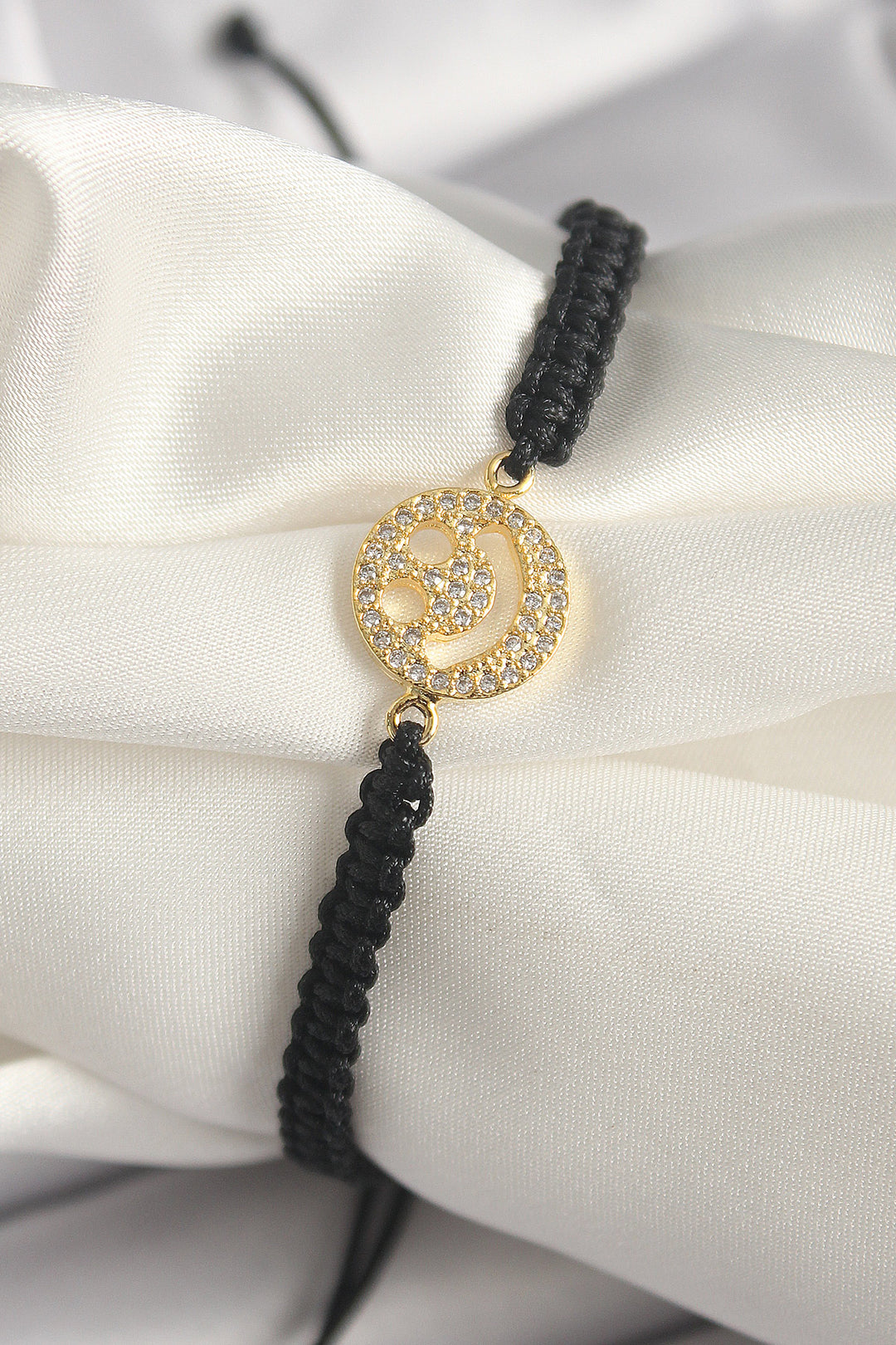 EBJ Rice Gold Color Crown Figure with Zircon Stone Macrame Model Women's Bracelet - Bellinzona