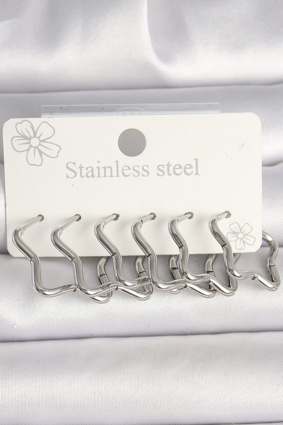 EBJ 316L Stainless Steel Silver Color Star Model Women's Earring Set - Felgueiras