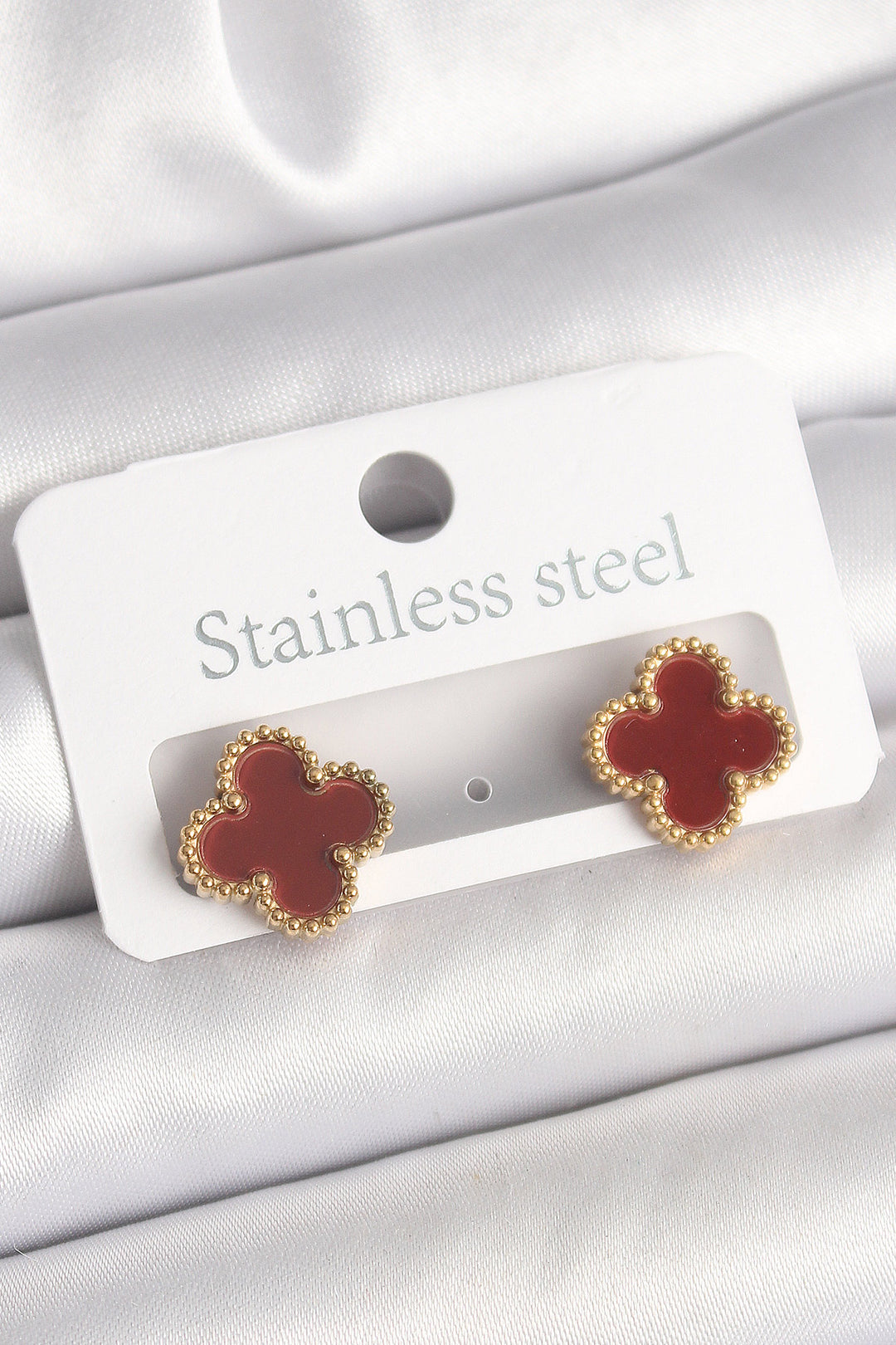 EBJ Gold Color Rice Clover Model Women's Earrings - Klagenfurt