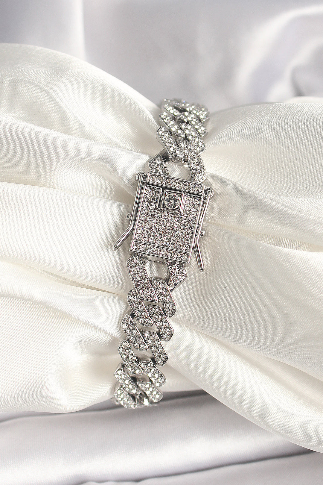 EBJ Rice Silver Color Zircon Stone Gourmet Model Women's Bracelet - Reggio di Calabria
