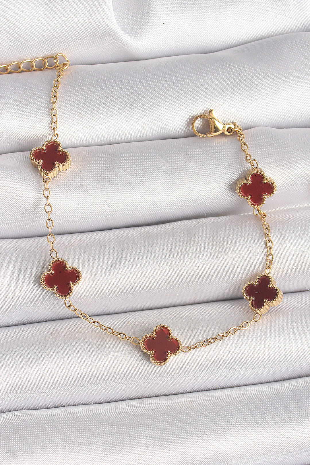 EBJ 316L Steel Gold Color Baby Boy Brown Clover Model Women's Bracelet - Frankfurt