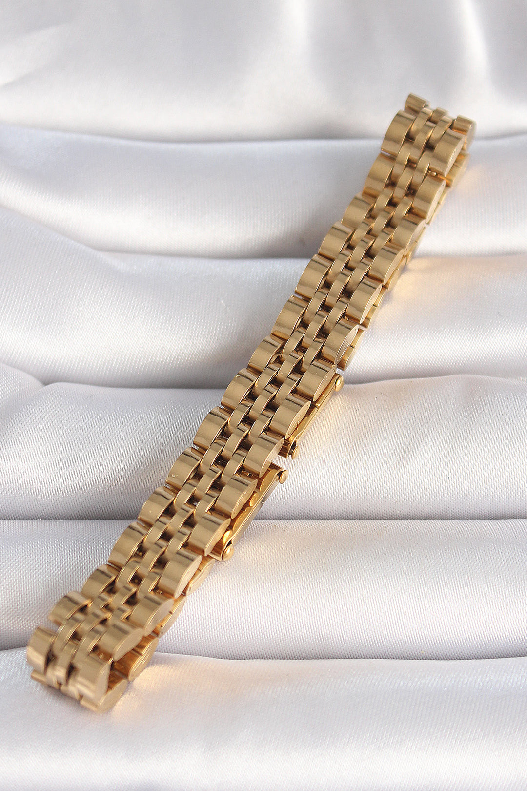 EBJ 316L Steel Gold Color Chain Model Men's Bracelet - Westmont