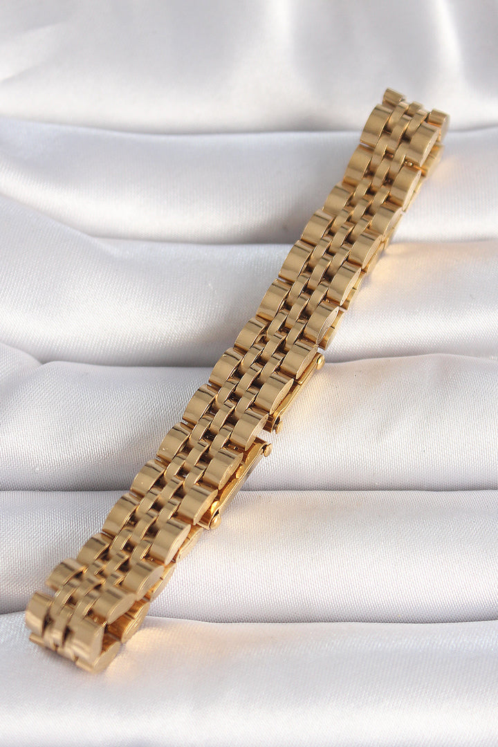 EBJ 316L Steel Gold Color Chain Model Men's Bracelet - Westmont