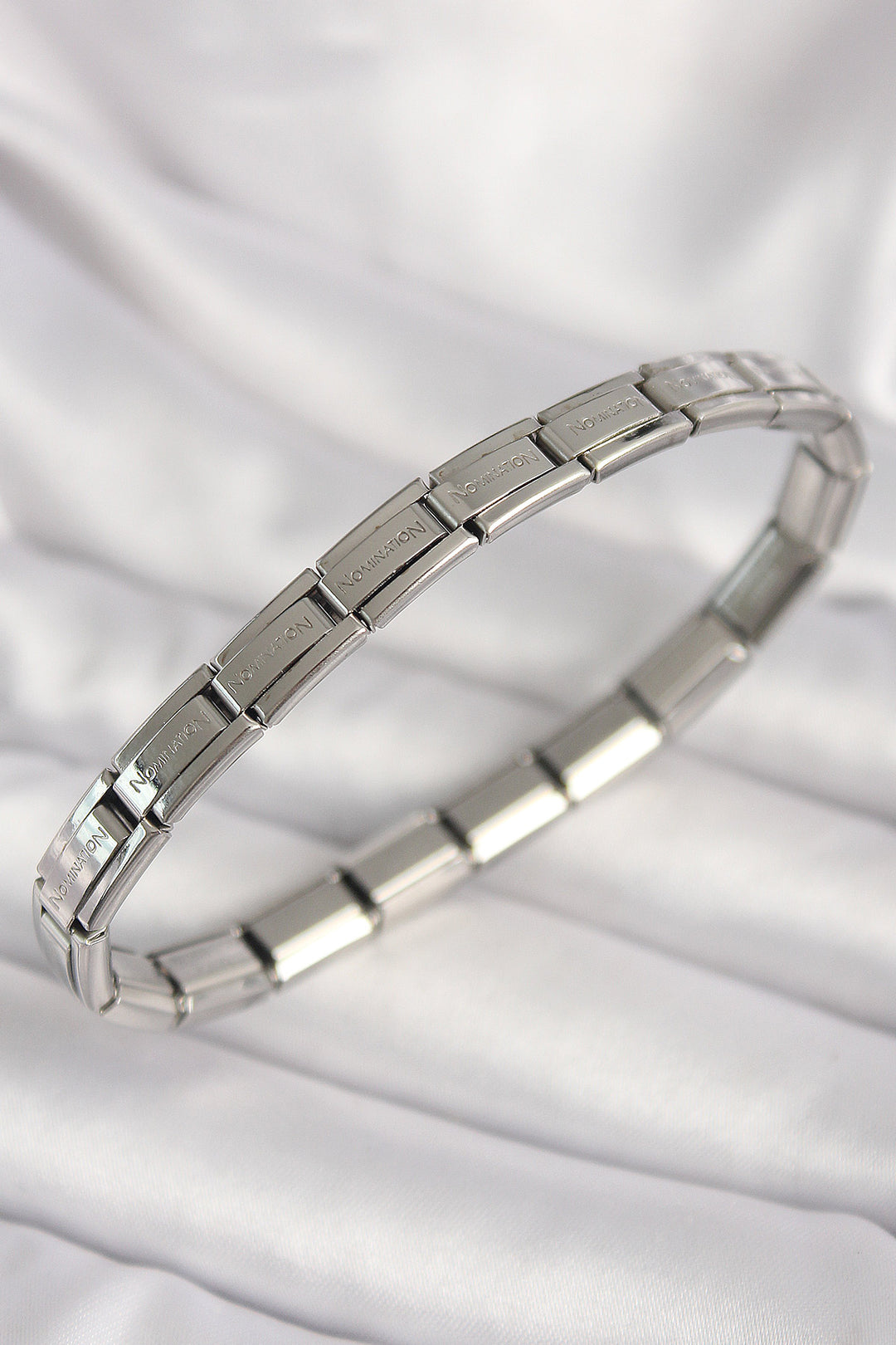 EBJ 316L Steel Silver Color Thin Written Nomination Women's Bracelet - Lutsk