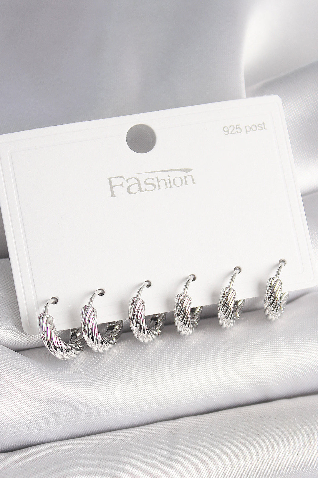 EBJ 925 Sterling Silver Nail Brass Silver Color Embroidered Ring Model Women's Earring Set - Ellesmere Port
