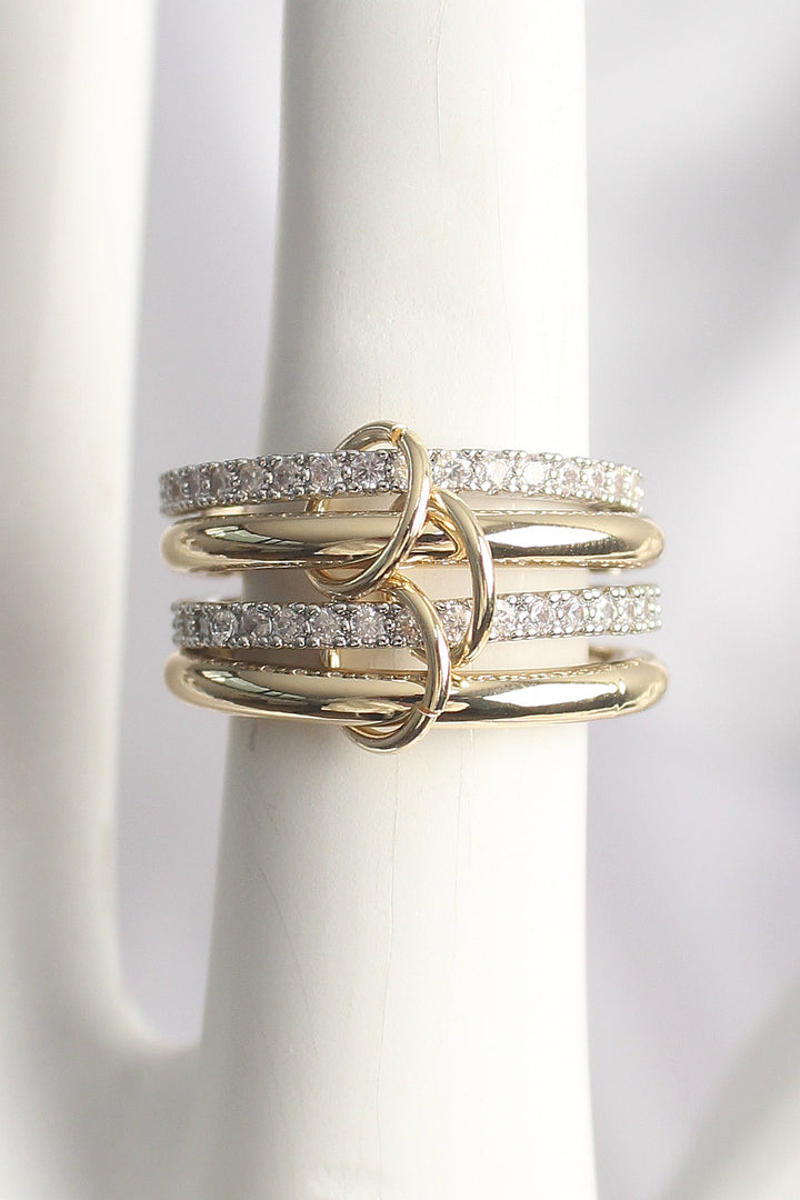 EBJ Rice Mix Color Zircon Stone 4-Piece Women's Ring - Thousand Oaks