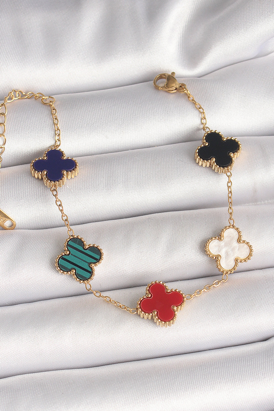 EBJ 316L Steel Gold Color Mixed Color Clover Model Women's Bracelet - Rapid City