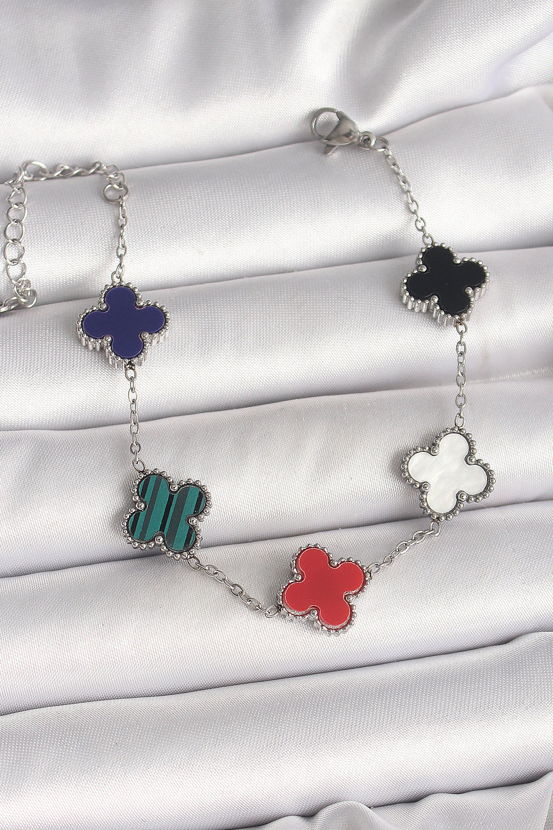 EBJ 316L Stainless Steel Silver Color Clover Model Women's Bracelet - Dormagen