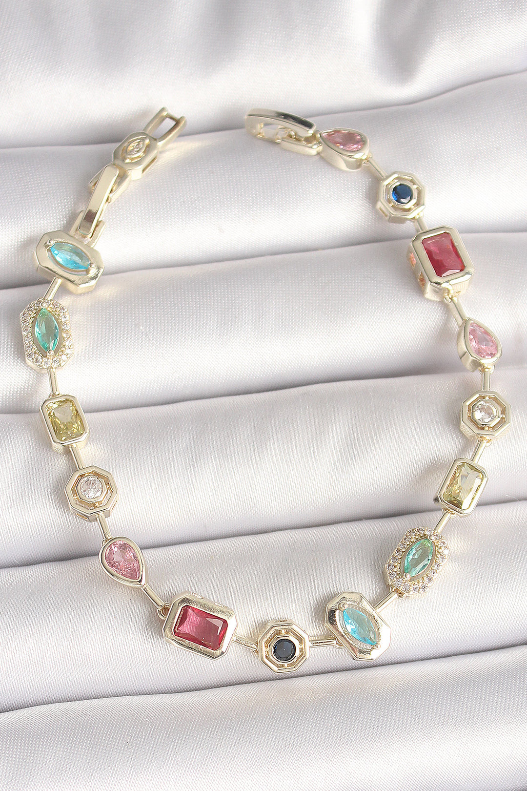 EBJ Rice Gold Colorful Zircon Stone VIP Series Women's Bracelet - Newport News