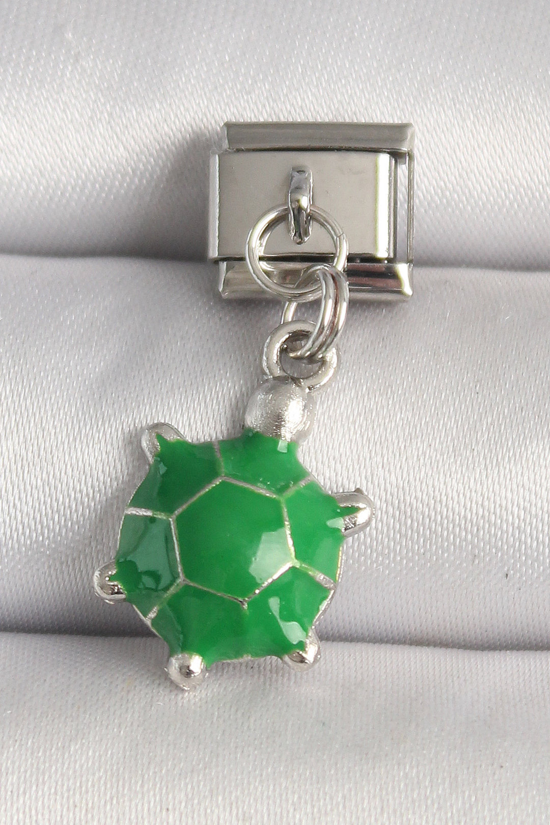 EBJ 316L Steel Silver Color Green Turtle Model Nomination Charm - Kropyvnytskyi