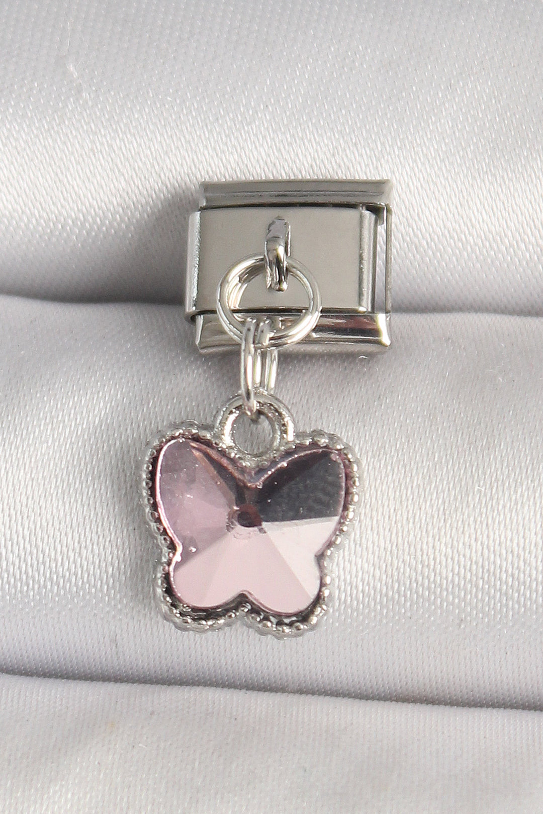 EBJ 316L Stainless Steel Silver Color Butterfly Model Nomination Charm - Royal Tunbridge Wells