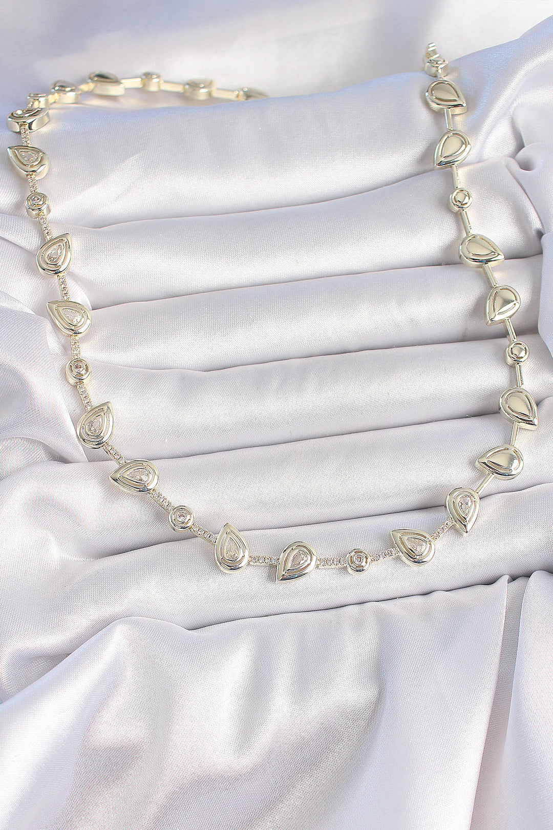 EBJ Rice Gold Color Zircon Stone Drop Model VIP Series Exclusive Women's Necklace - Fuquay-Varina