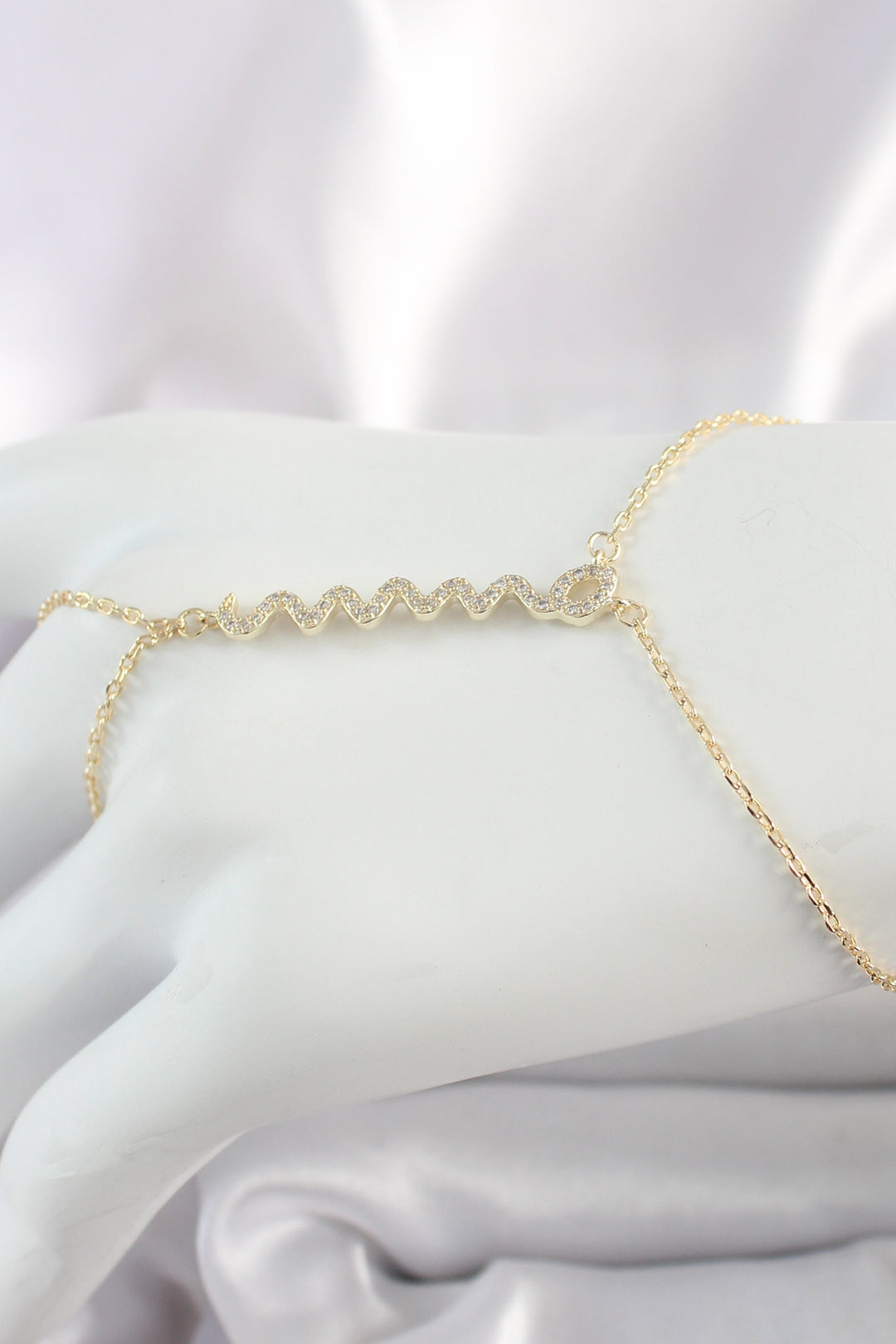 EBJ Rice Gold Color Snake Model Woman Şahmeran with Zircon Stone - Welling