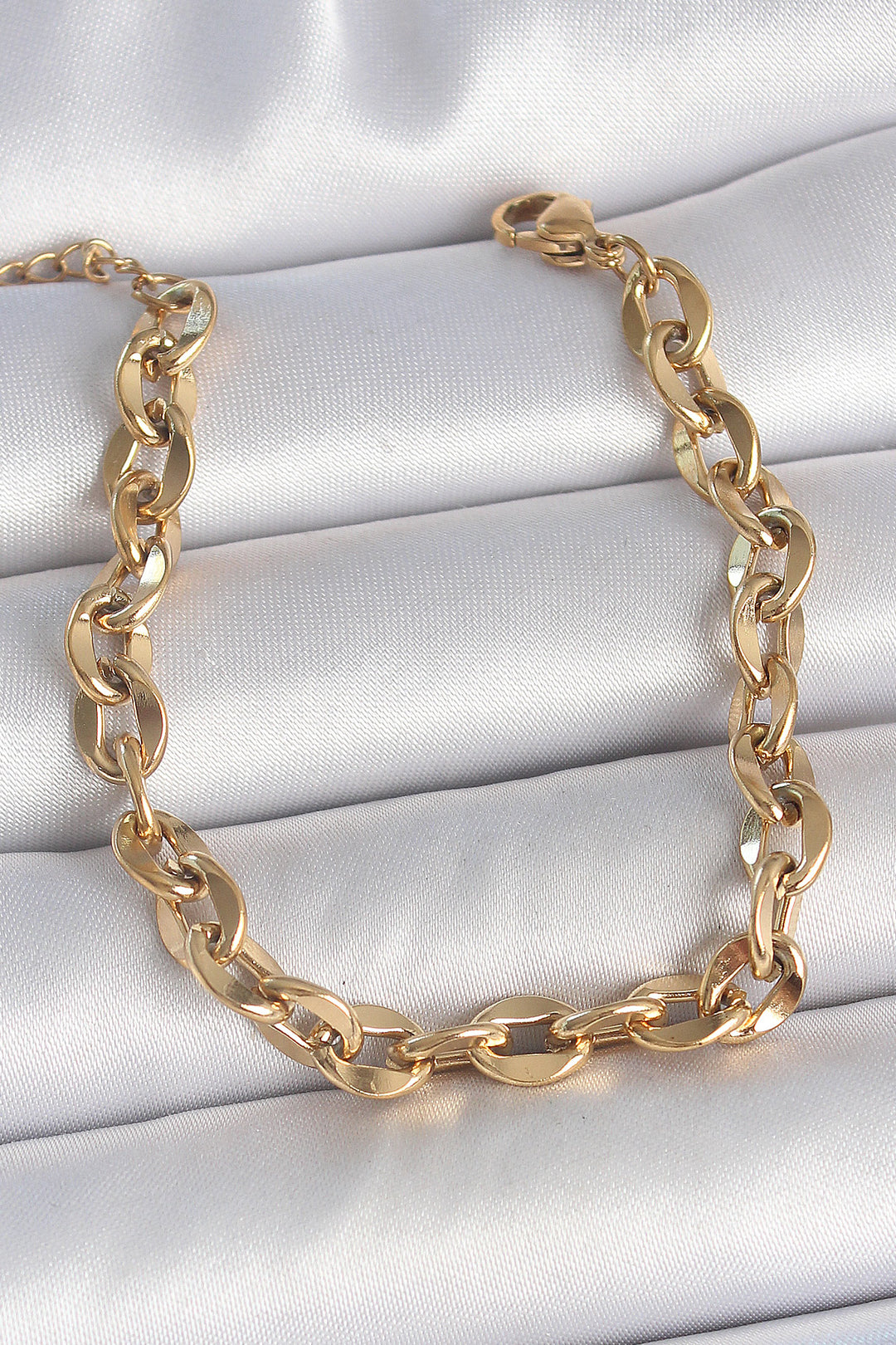 EBJ 316L Steel Gold Color Chain Model Women's Bracelet - Saint-Denis