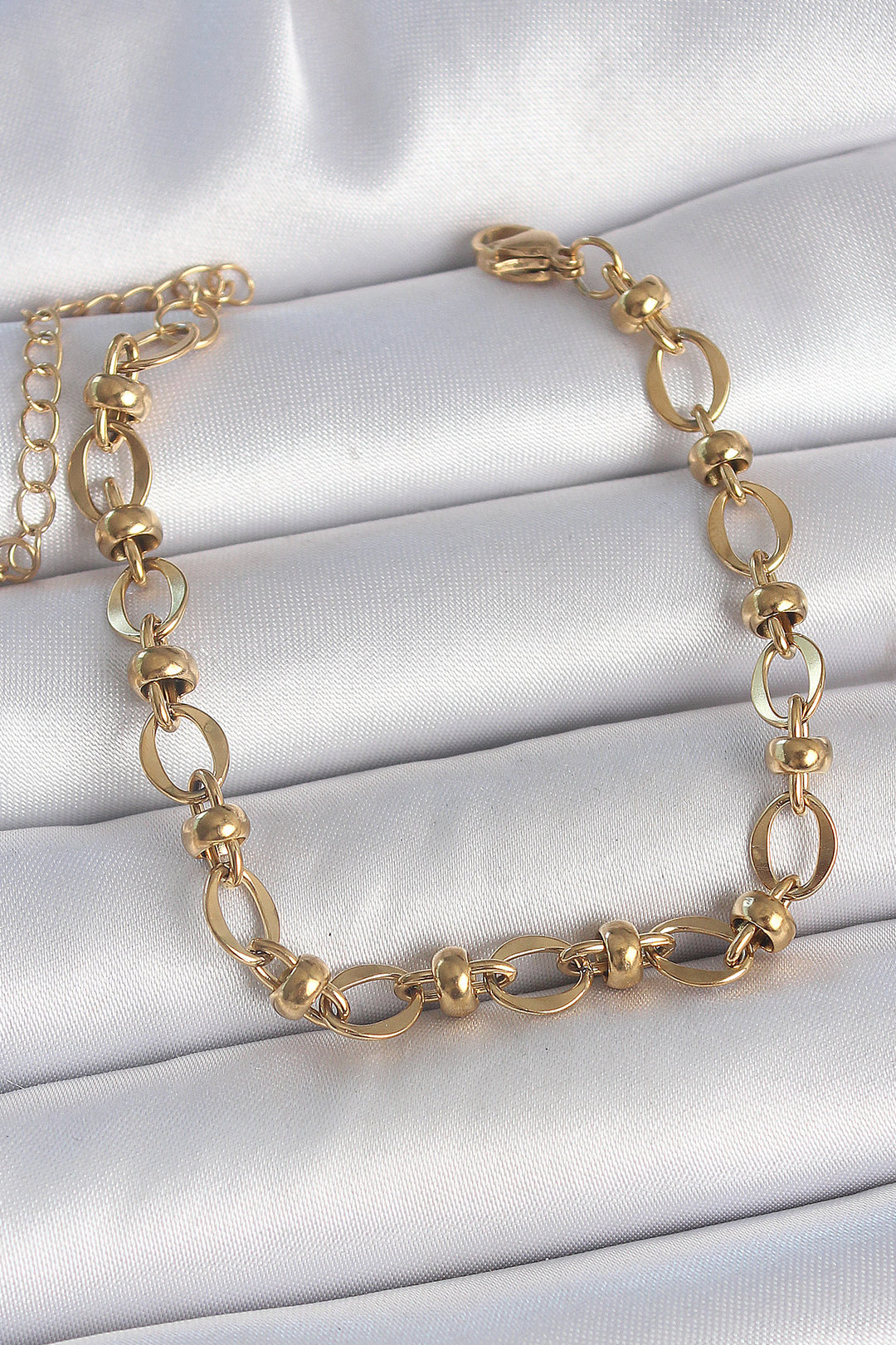 EBJ 316L Steel Gold Color Ball Chain Model Women's Bracelet - Seraing