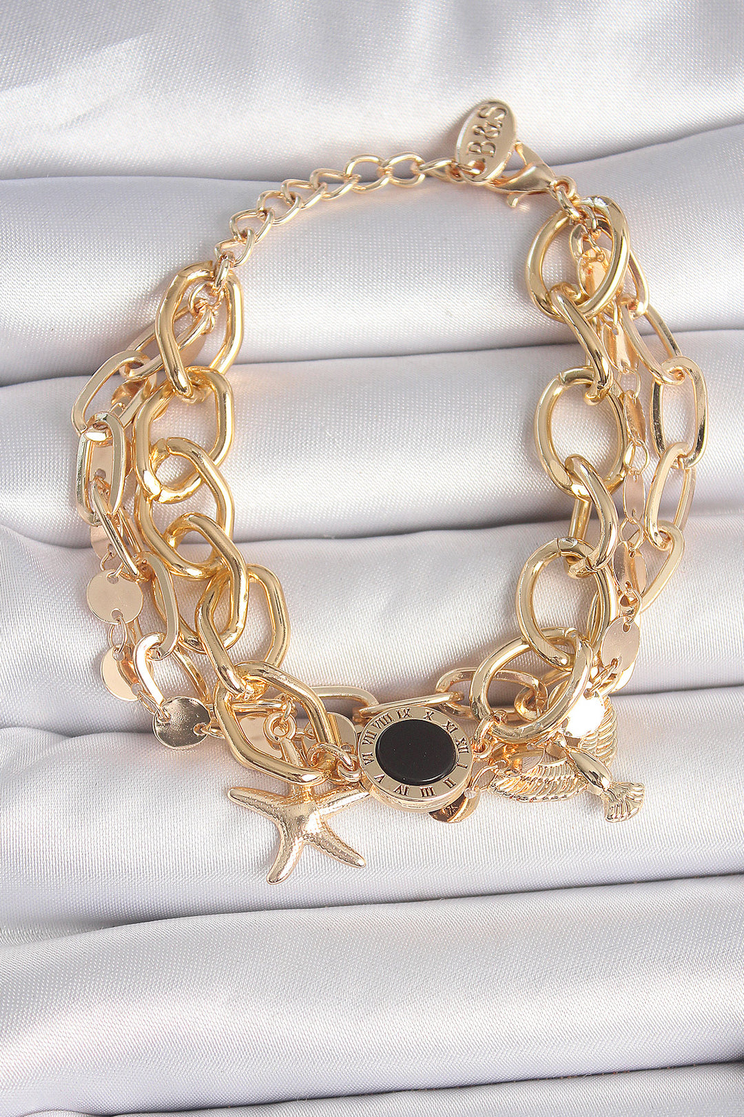 EBJ Rice Gold Color Multi-Chain Model Starfish Figure Women's Bracelet - Hellendoorn