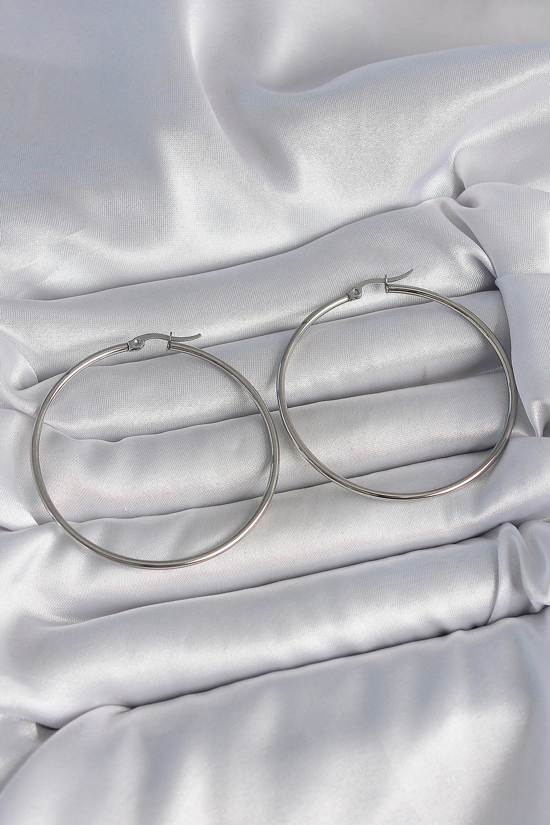 EBJ 316 Stainless Steel Silver Color 53 mm Ring Model Women's Earring - Tuscaloosa