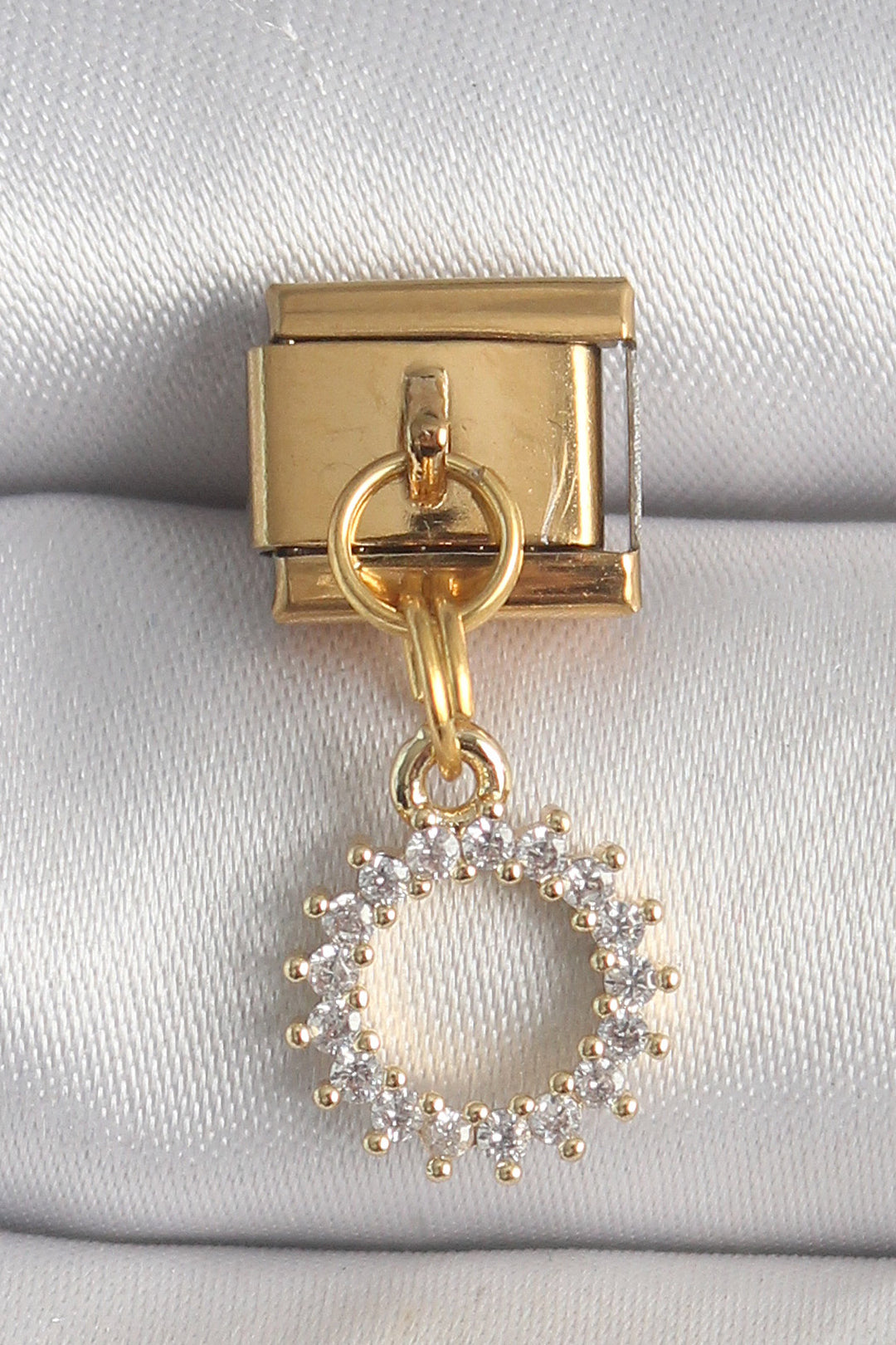 EBJ 316L Steel Gold Color Zircon Stone Dangle Sun Model Nomination Charm - Thonon-les-Bains