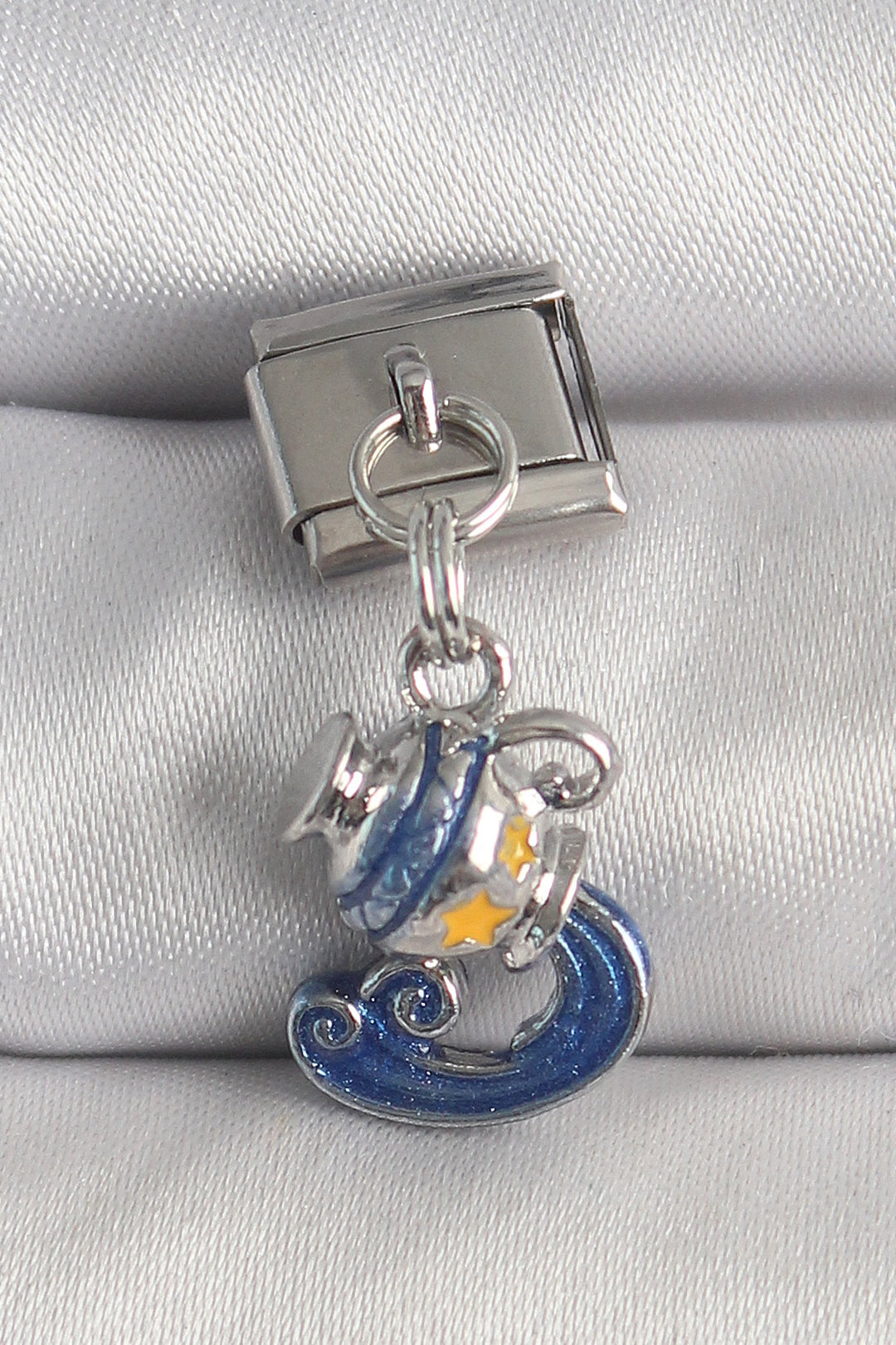 EBJ 316L Stainless Steel Silver Color Dangle Bucket Zodiac Model Nomination Charm - Narbonne