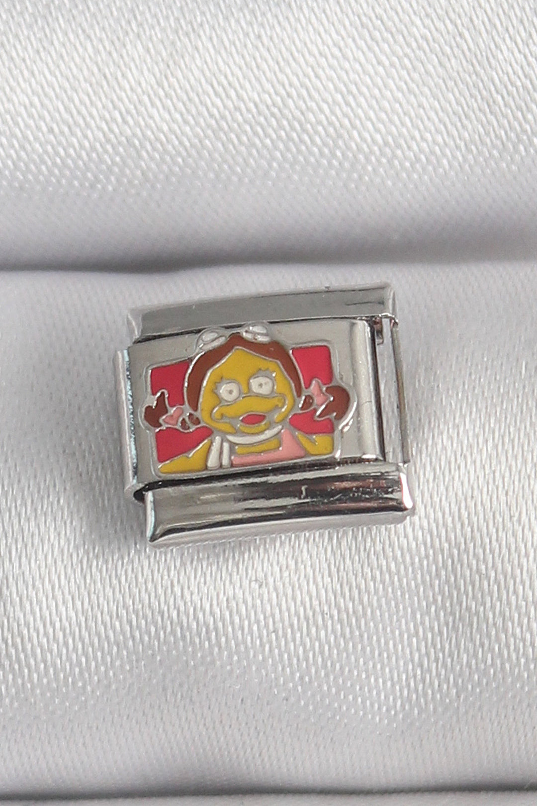 EBJ 316L Steel Silver Color Children's Embroidered Nomination Charm - Oildale
