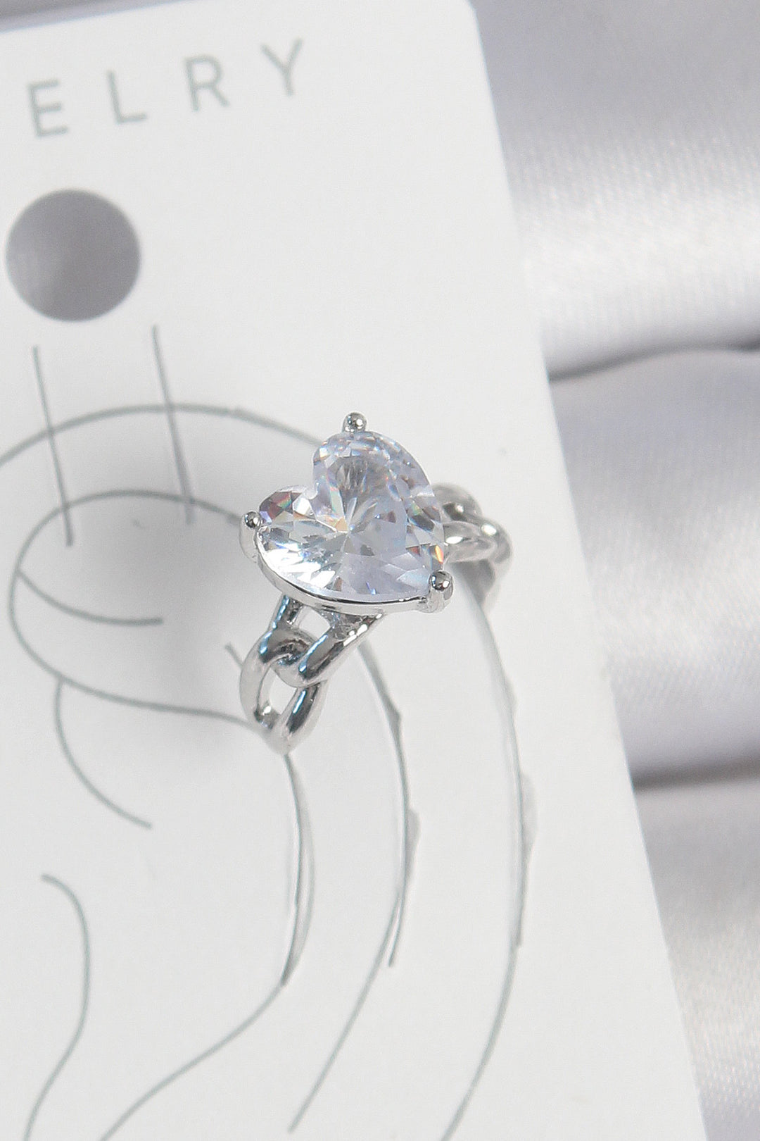 EBJ Rice Silver Color Zircon Stone Heart Model Women's Cartilage Earring - Dolores Hidalgo Cuna de la Independencia Nacional